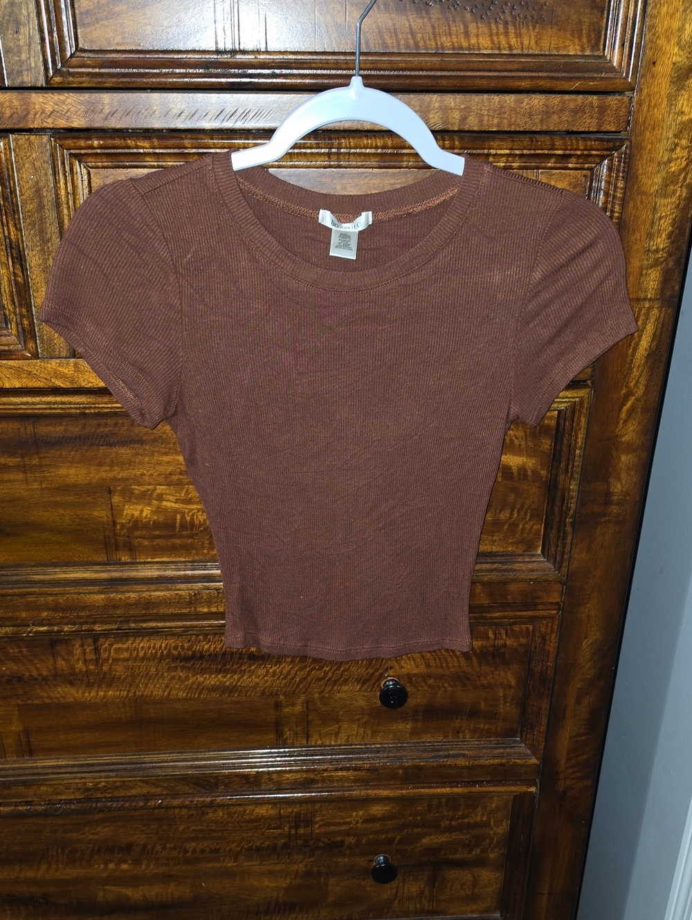 BOZZOLO Womens Ribbed Brown Top. Sz Small!! Nwots